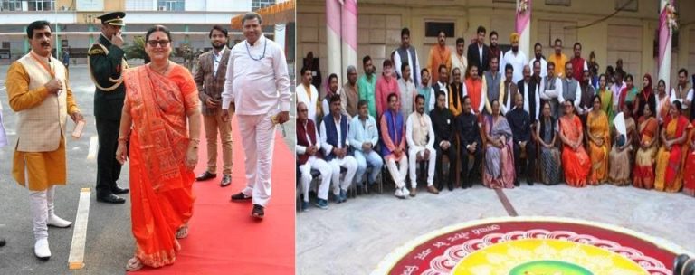 Kanpur Mayor’s saree was the center of attraction during President Kovind’s programme