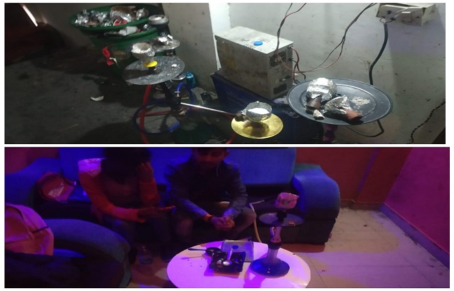 Police raid on illegal hookah bar, 13 arrested