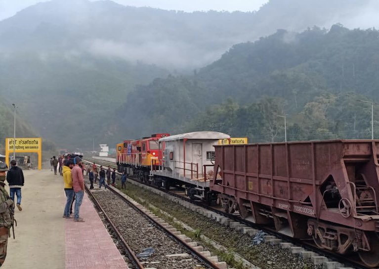 Manipur: First-ever freight train reaches Manipur, PM Modi expresses happiness