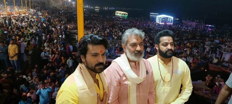 Varanasi:  Telugu film superstar Jr NTR witnesses ‘Ganga Aarti’ in Kashi