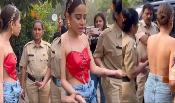 Urfi Javed arrested by Mumbai police because of bold clothes? Video viral on social media, netzens say, its ‘farzi’