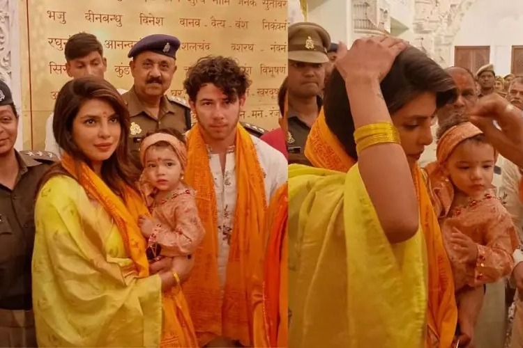 Priyanka Chopra along with hubby and daughter offer prayer at Shri Ram temple in Ayodhya, video goes viral