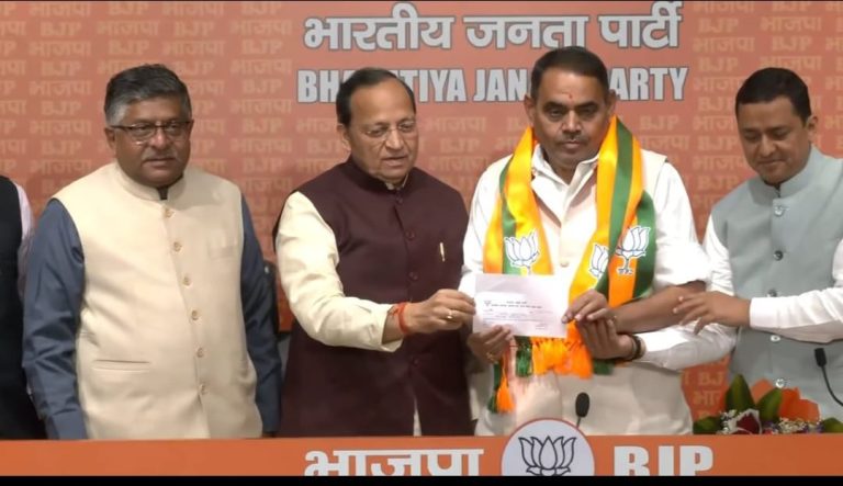 Former Congress MP from Varanasi Rajesh Kumar Mishra joins BJP in Delhi