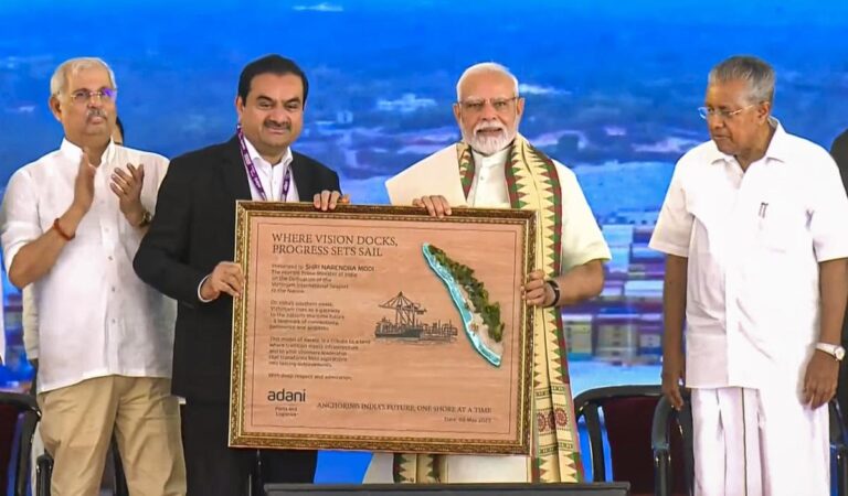 Kerala will be the center of global maritime trade, PM Modi says after inaugurating India’s 1st transshipment port ‘Vizhinjam’