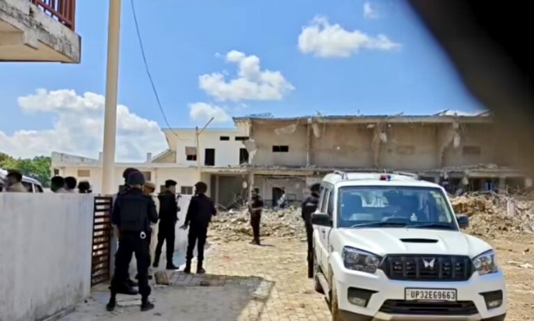 ATS takes to Changur Baba-the mastermind of conversion, to his ‘demolished’ mansion in Balrampur for grilling