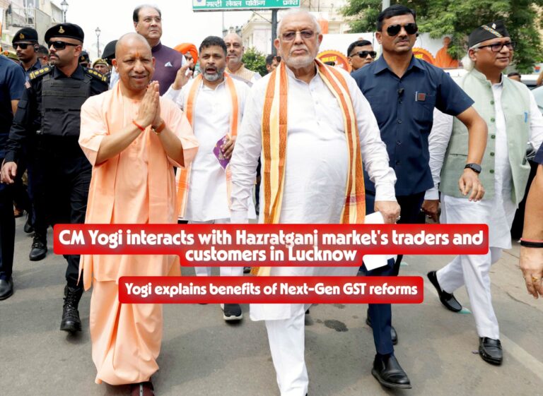 CM Yogi interacts with traders and customers in Lucknow
