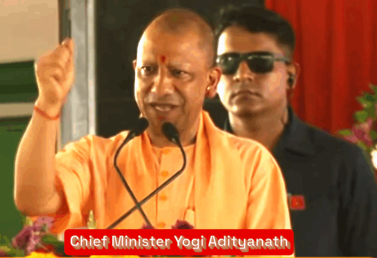 “सा विद्या या विमुक्तये”, Yogi quotes Sanskrit verse about education in Saraswati Vidya Mandir program in Basti  