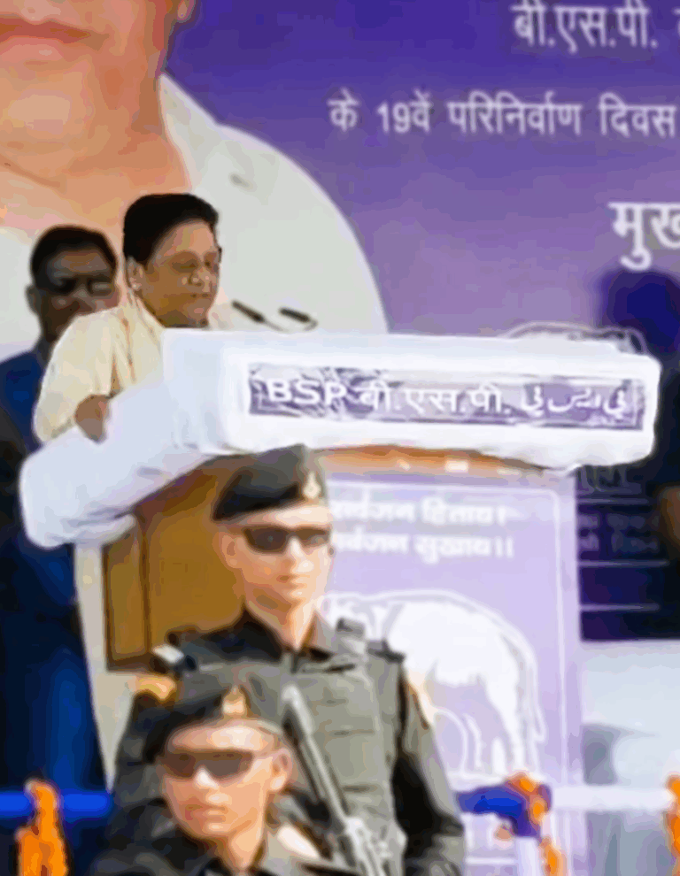 Mayawati lambasts Akhilesh Yadav and Congress, praises Yogi govt at huge public gathering in Lucknow
