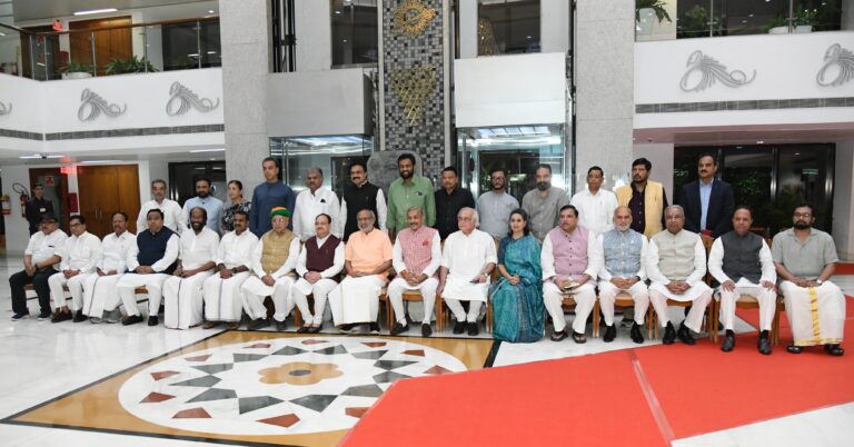 VP Radhakrishnan meets party leaders, appeals for cooperation in smooth functioning of Rajya Sabha