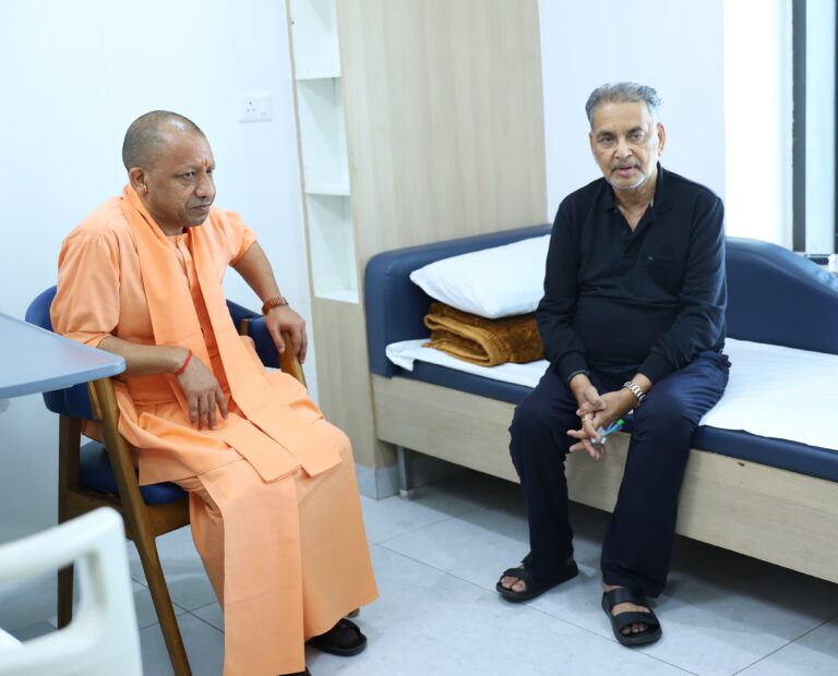 CM Yogi visits ex union minister Radha Mohan Singh in hospital