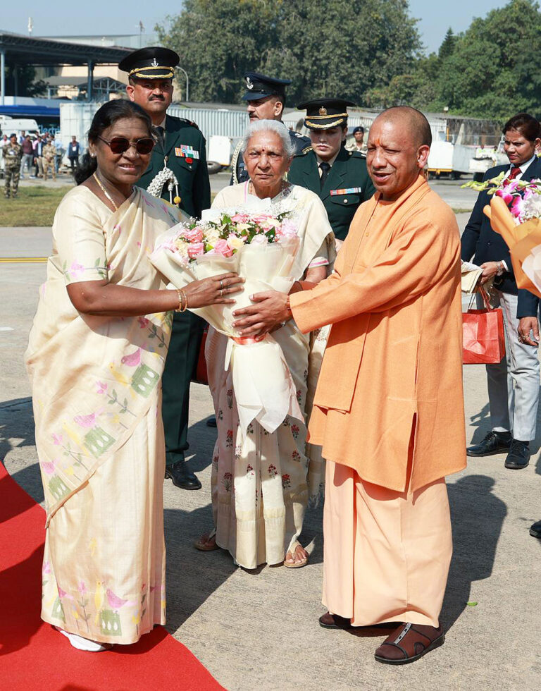 Prez Murmu inaugurates BK meditation yoga program in Lucknow, Guv, CM welcome Murmu