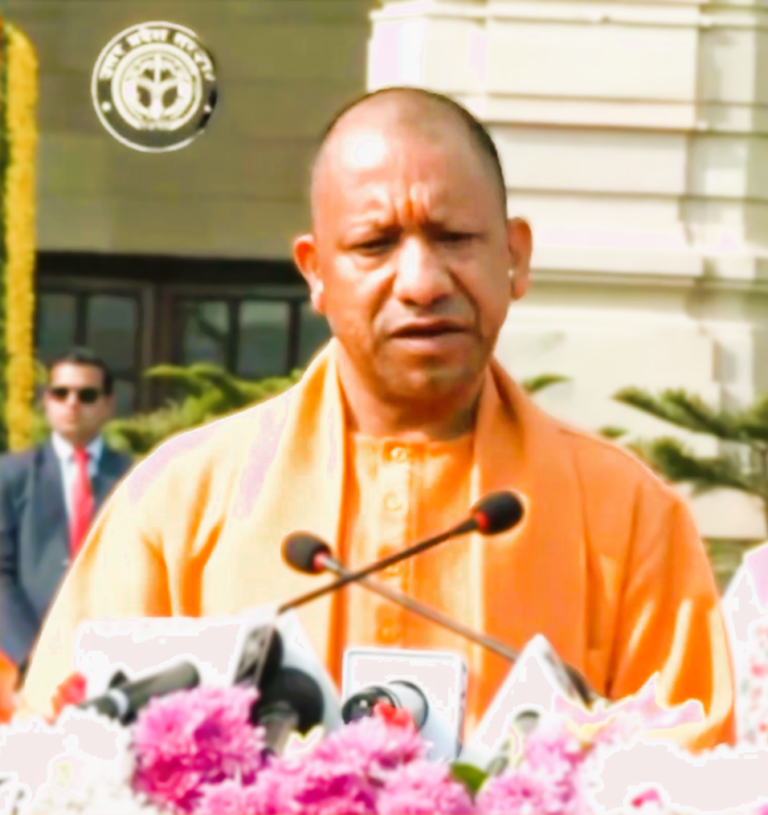 CM Yogi pays homage to Bharat Ratna Atal’s statue at Lok Bhawan on his 101st birth anniversary