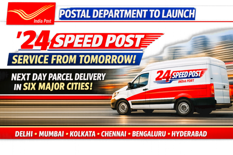 Postal department to unveil ‘24 Speed Post’, claims next-day delivery in six cities