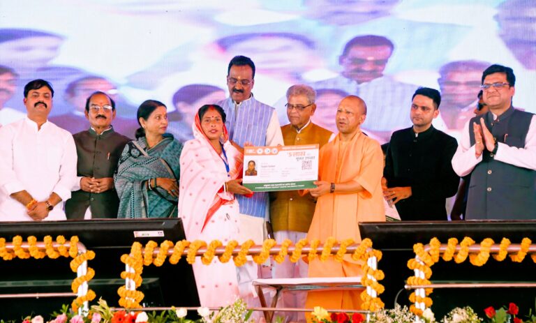 CM Yogi gives land rights to Bangladesh-displaced Hindu families in Kheri